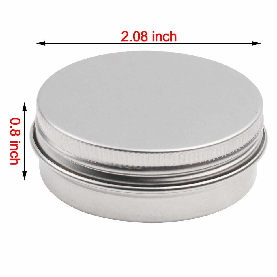10pcs 30ml Mini Round Tin Can Boxes Screws Metal Case Balm Container w/Lids - Image 2 of 4