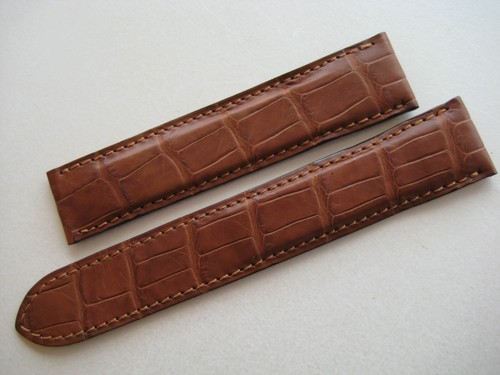 GENUINE Cartier WATCH STRAP BAND BROWN REPTILE LEATHER 18.50 mm LUG MODELS - Picture 2 of 12