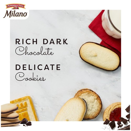 Pepperidge Farm Milano Cookies, Dark Chocolate, 20 Packs Tub, 2 Cookies per Pack - Picture 4 of 7