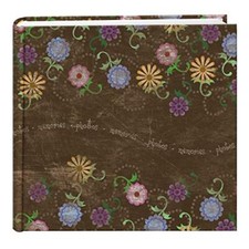 200 Pocket Printed Aged Floral Design Photo Album for 4 by 6-Inch Prints-Brown