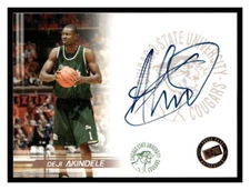 Deji Akindele 2005 Press Pass AUTO  AU  Autographs Bronze School Logos  Auto