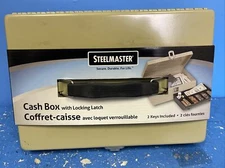 MMF STEELMASTER CASH BOX LOCKING LATCH 2 KEYS Heavy Duty Steel Cash Box DRAWER