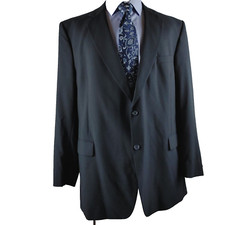Jos A Bank B T 50X Wool 2 Button Black Suit Blazer