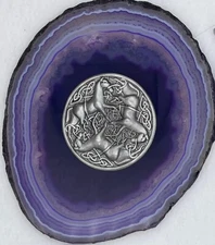 Pewter Celtic Horse Knot-Work Epona Brooch