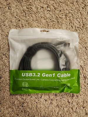 16ft Link Cable for Oculus Quest - Right Angle USB 3.2 Gen 1 USB-C to USB