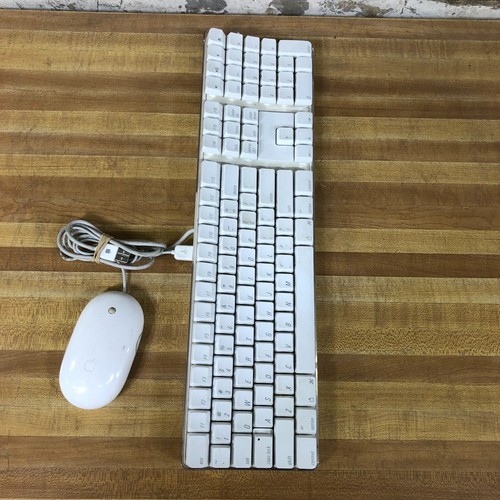 Apple A1048 Wired USB Keyboard - White with Mouse - Picture 4 of 6
