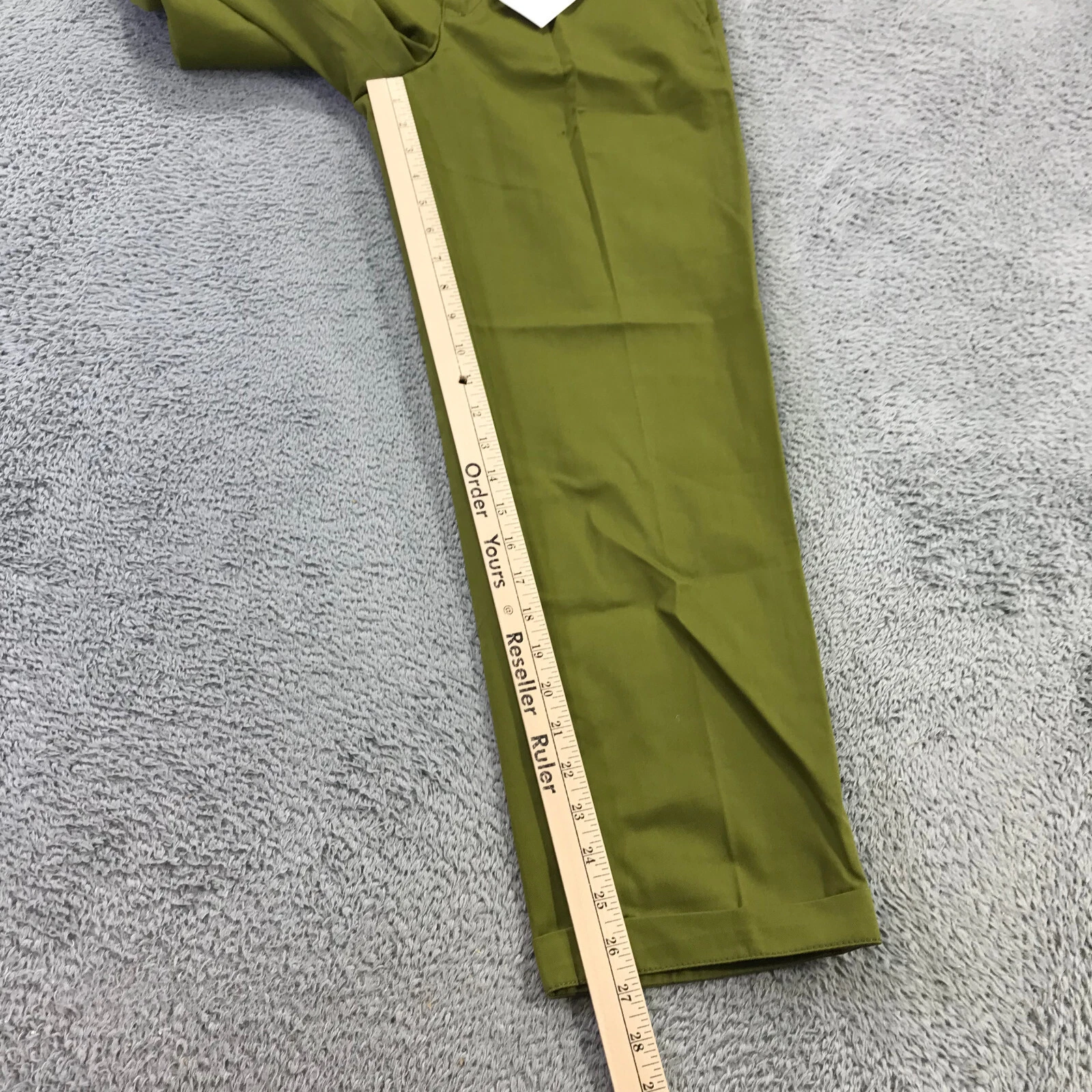 KENZO Pantalone Uomo 36 Gamba Dritta Pantalone Sartoriale Classico Chino Verde Casual