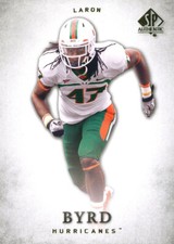SP-AUTHENTIC LaRon Byrd RC BROWNS CARDINALS Miami HURRICANES