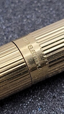 Vintage Sheaffer Gold Electroplated Fountain Pen With 14k Gold Nib