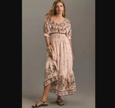 New women's Plus 1X By Anthropologie The Somerset maxi dress puff sleeve edition