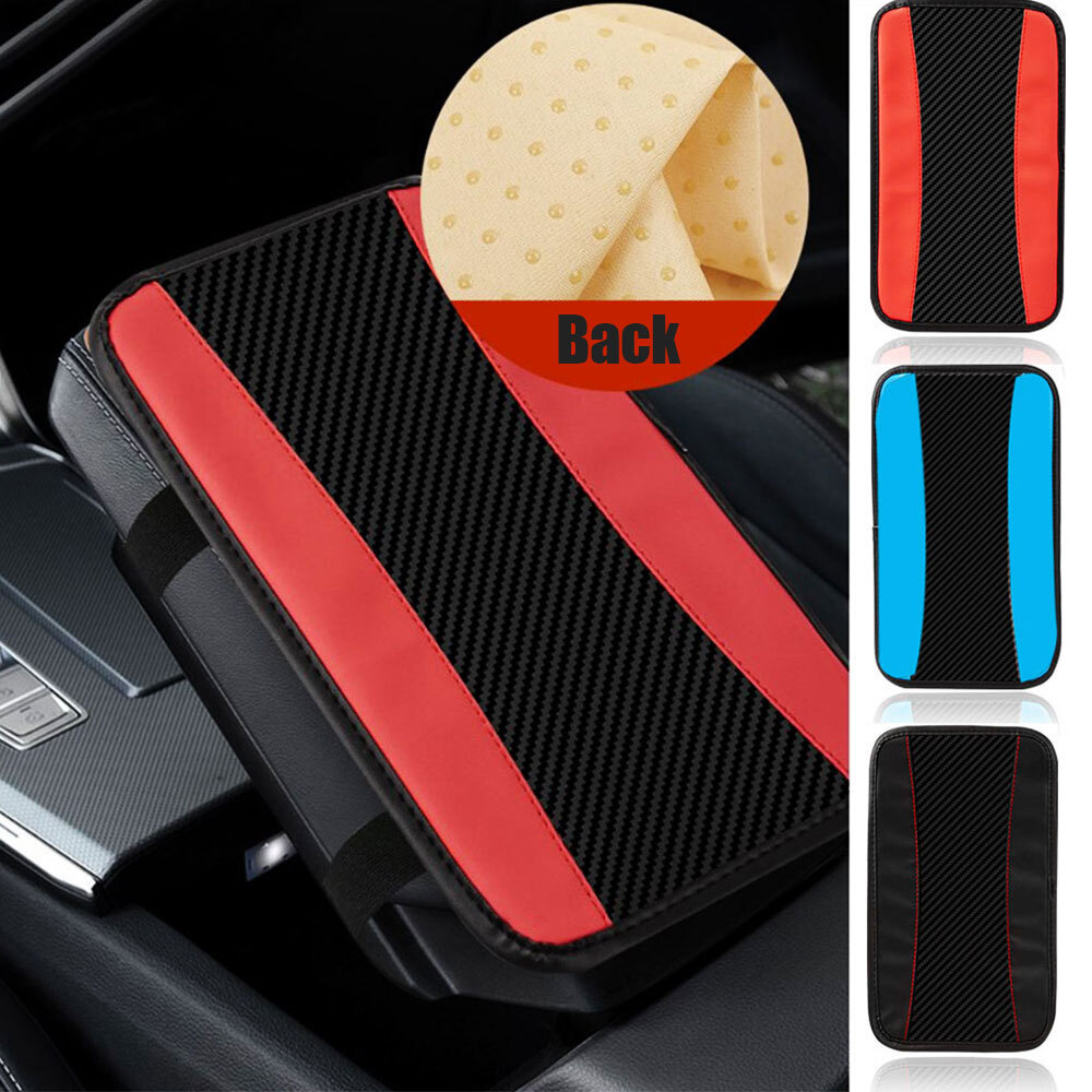 1pc Car Console Armrest Protector PU Leather Interior Armrest Mat Accessories