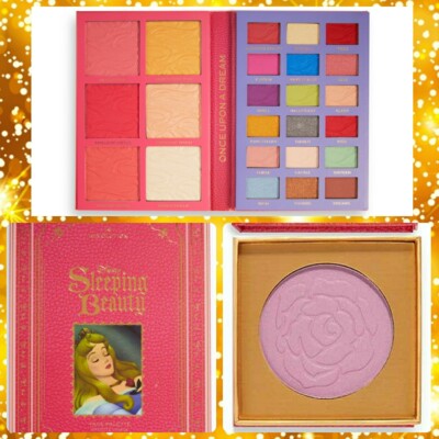 Revolution Disney SLEEPING BEAUTY Eyeshadow/Face Palette & Highlighter Bundle