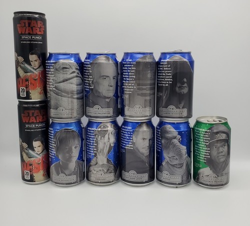 1999 Star Wars Episode I The Phantom Menace Pepsi Cans Mtn Dew Can Space Punch - Picture 1 of 5