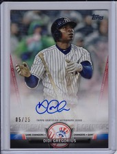 Didi Gregorius 2018 Topps Update Red Salute Insert Auto #d /25 Autograph Yankees
