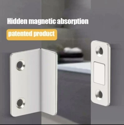 1-15 Set Türmagnet Magnet Schrank L-Form Möbelmagnet Edelstahl + Schrauben - Bild 1 von 2
