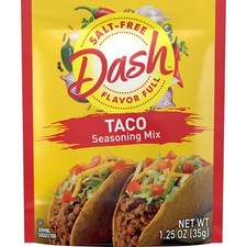 Mrs Dash Taco Seasoning Mix Salt Free Zesty Flavor Pack of 12 125 Ounce