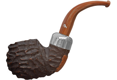 PETERSON ''DERRY'' XL02 RUSTIC BENT APPLE 9MM BRIAR PIPE