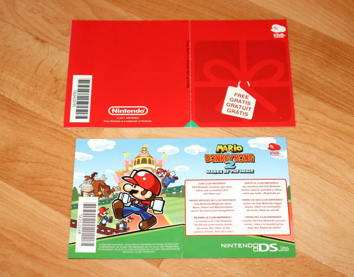 Mario vs. Donkey Kong 2 March of the Minis DS Club Nintendo Flyer