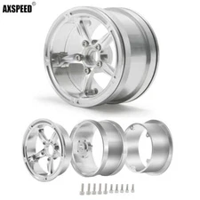 AXSPEED 4x 2.2" Alum Beadlock Wheel Rims for 1/10 RC Crawler Axial Wraith TRX-4