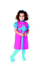 LOLA ET MOI - LIQUIDATION - Robe chasuble Snowy Winter fuchsia 8-9 - Neuve éti