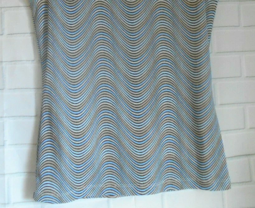 Classiques Entier женщин капот шеи синий шеврон полоски XXS верхний офис сирена - Изображение 4 из 4