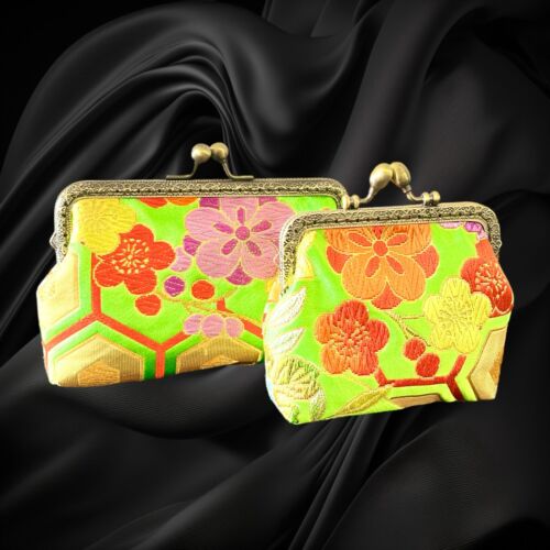 Japanese Kimono Pouch, Makeup bag, Cosmetic bag, Kimono Coin Bag - Picture 1 of 5