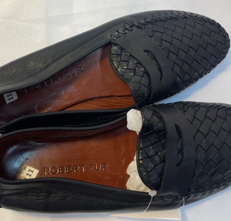 Men's Robert Zur Petra Black Leather Driver Loafer Size 11M - Image 2 of 4