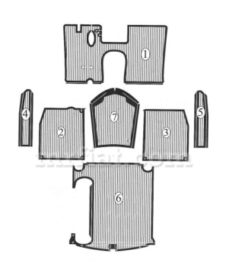Lancia Appia 2st 3rd Serie  Rubber Mat #5 New