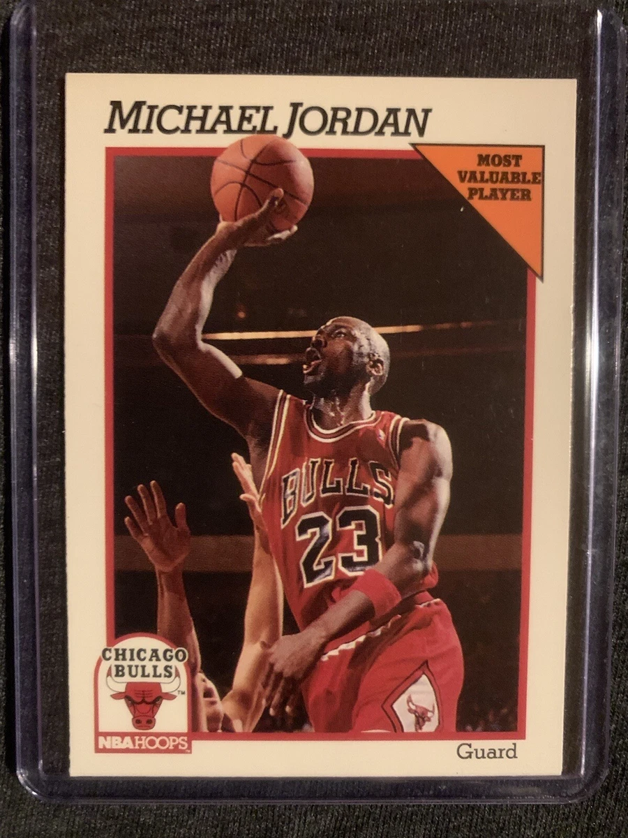 Michael Jordan NBA Hoops #30 Chicago Bulls MVP card! Legendary Year! 1991