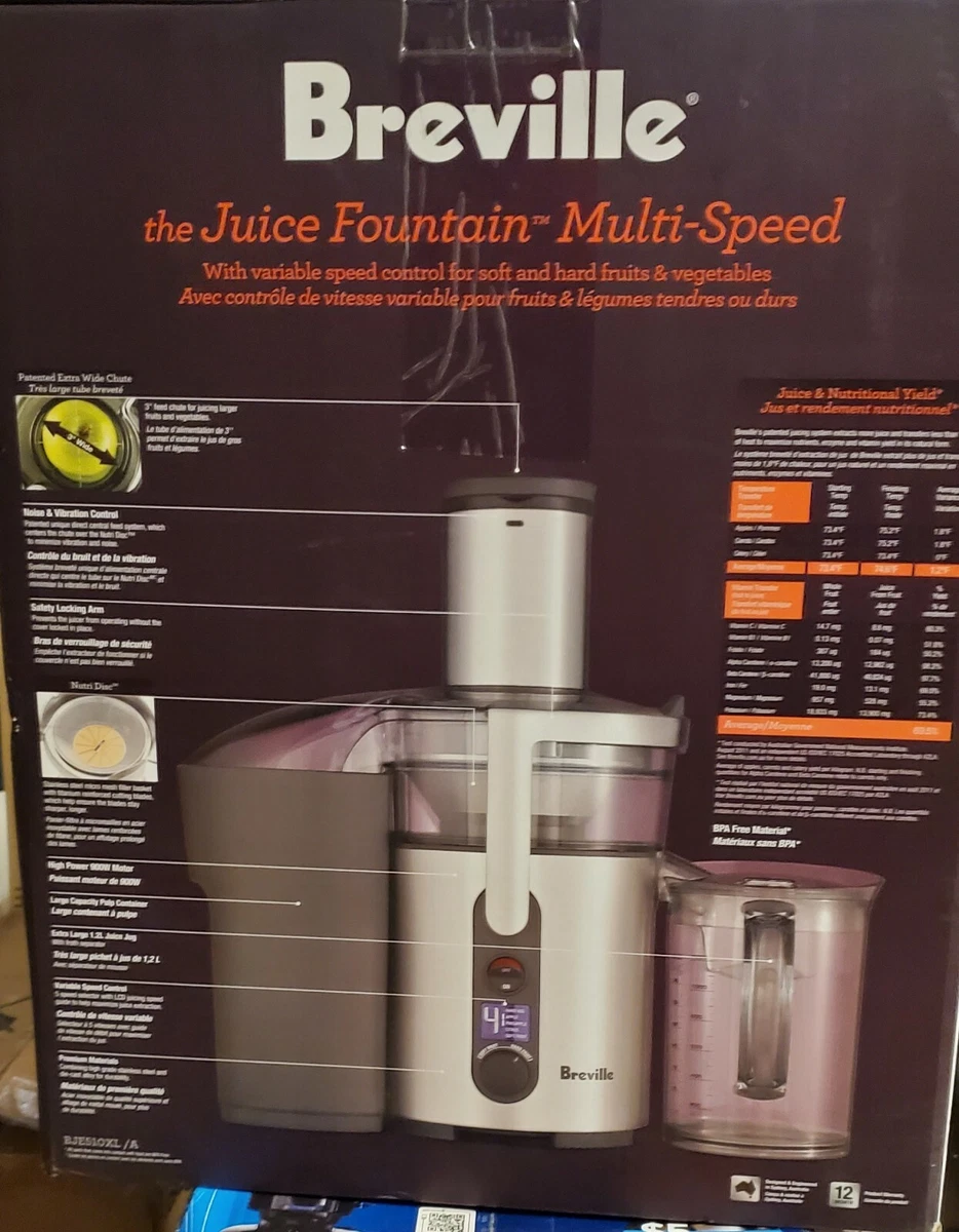 Breville BJE510XL DIGITAL LED Juicer extractor 5 speed 900 watt stainless