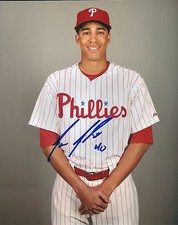Signed 8x10 AARON ALTHERR Philadelphia Phillies photo - COA 