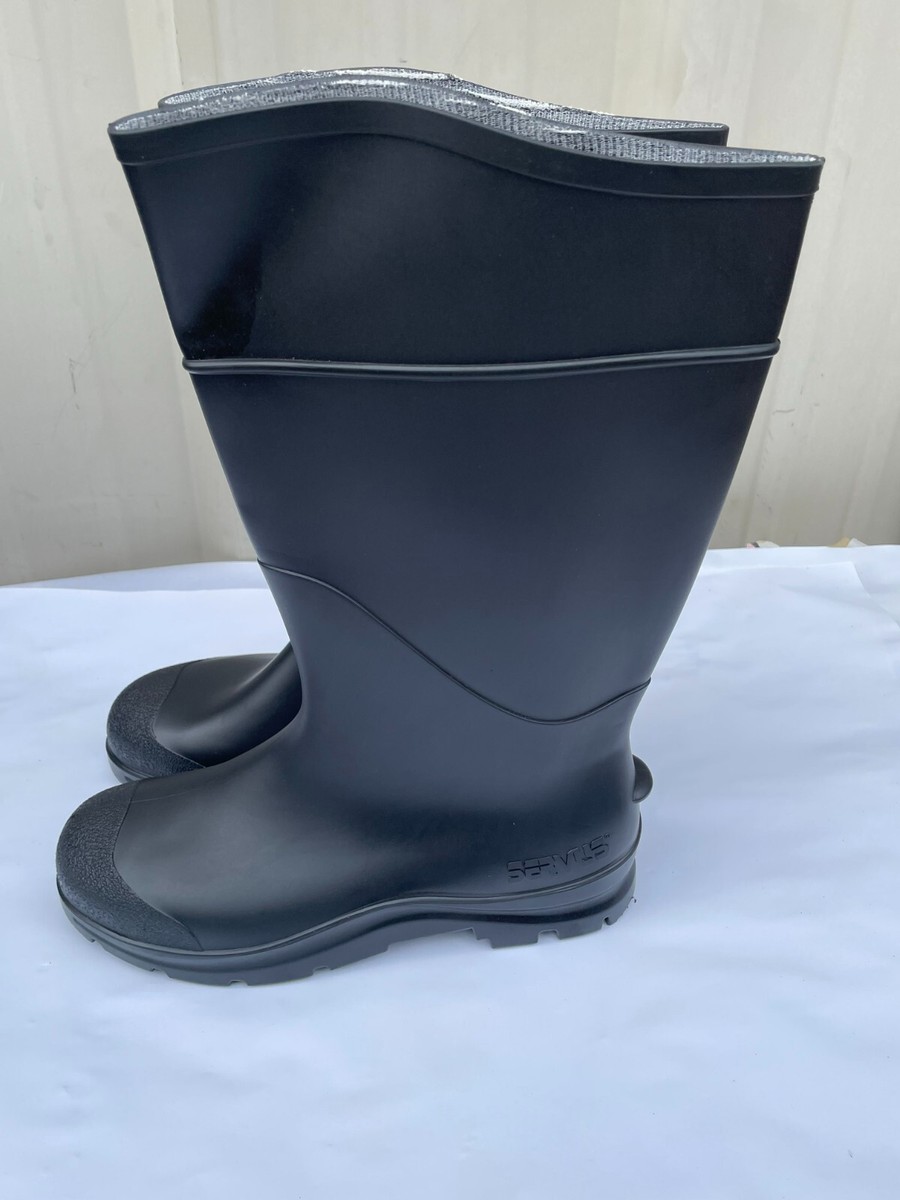 SERVUS 18822 Comp Toe Rubber Boot Men's Size 9 Knee High Black