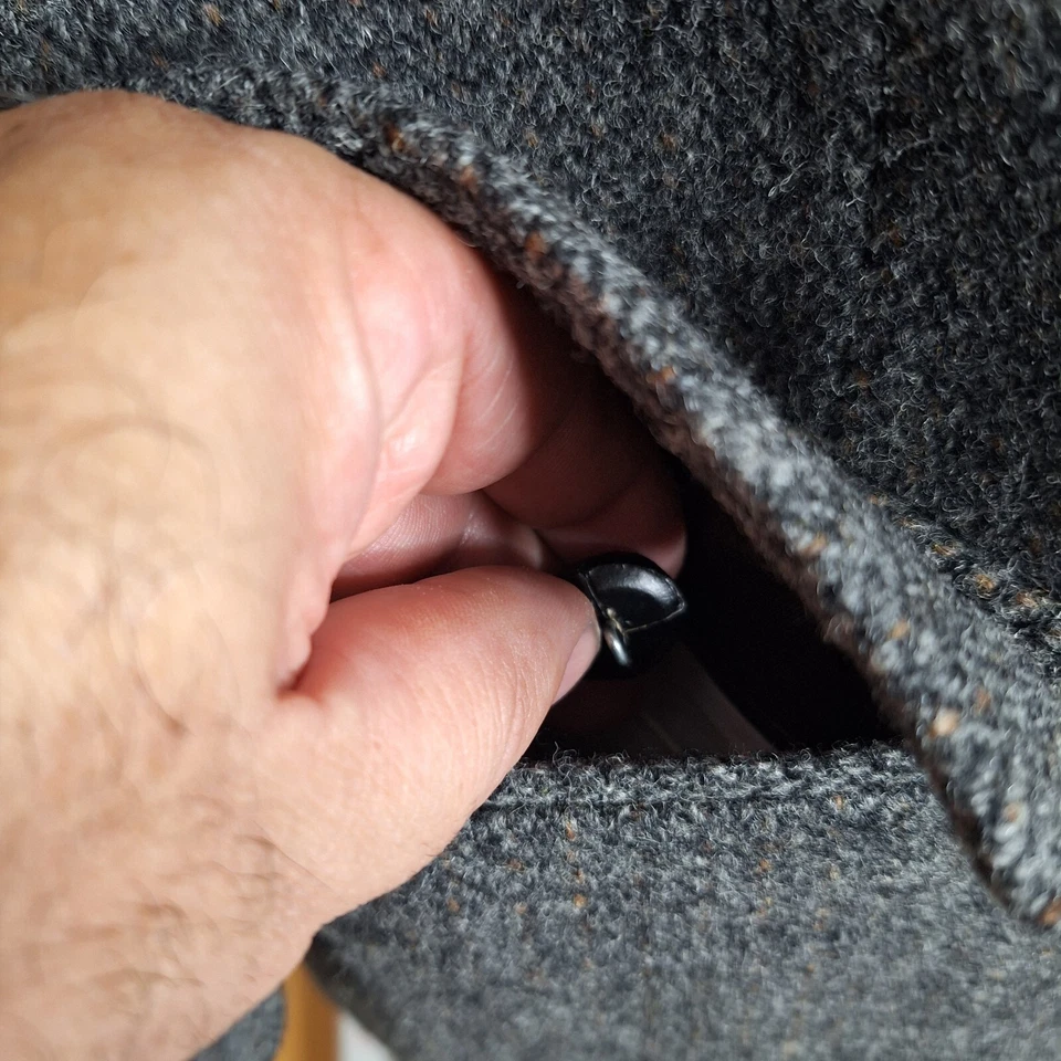 Chaqueta deportiva Stanley Blacker para hombre 40R gris espiga Harris Tweed Foto 2 de 4