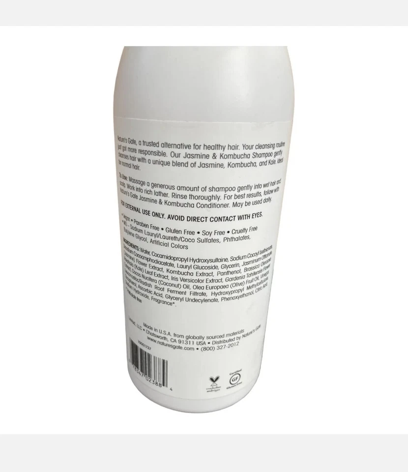 Champú Nature's Gate Jasmine & Kombucha 18 oz descontinuado MEJORA DEL BRILLO Foto 2 de 2