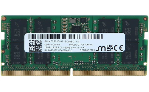 Micron - MTC8C1084S1SC56BD1 - 16GB - DDR5-5600 (2800 MHz) - SO-DIMM - unbuffered