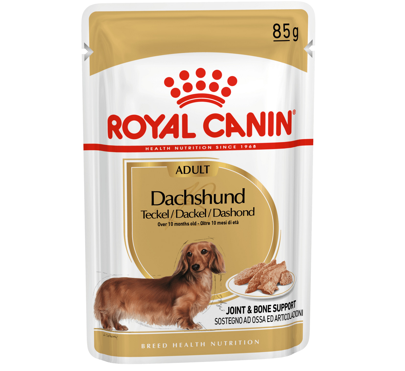 ROYAL CANIN DACHSHUND BREED POUCHES 85g x 12 : Adult Dog Wet Food rc Feed Meals
