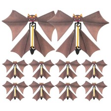 10Pcs Halloween Bat Toys Durable Flying Bat Props for Kids Playing
