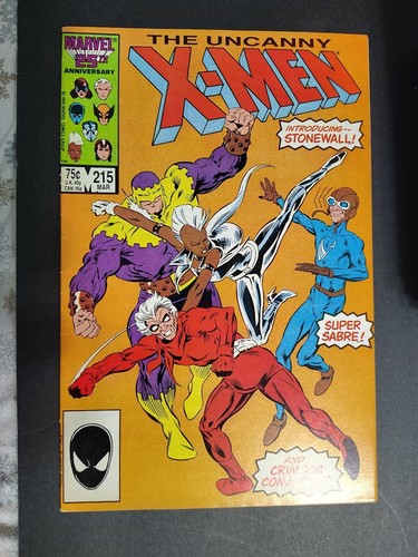 UNCANNY X-MEN #215 FN🔥1986💎BLACK SPIDY LOGO VARIANT/$4.99 AUCTION WEEK