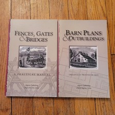 Algrove Publishing Fences Gates Bridges Barn Plans Outbuildings Book Set 1999