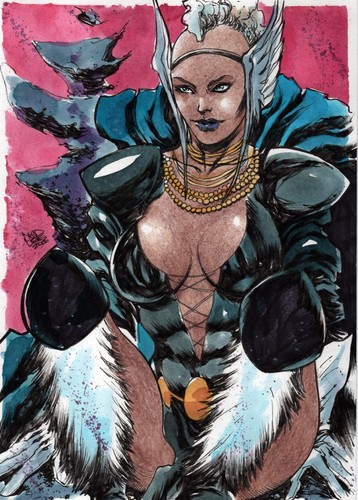 💥Storm (09"x12") original comic art by David Lee - TramaStudio💥