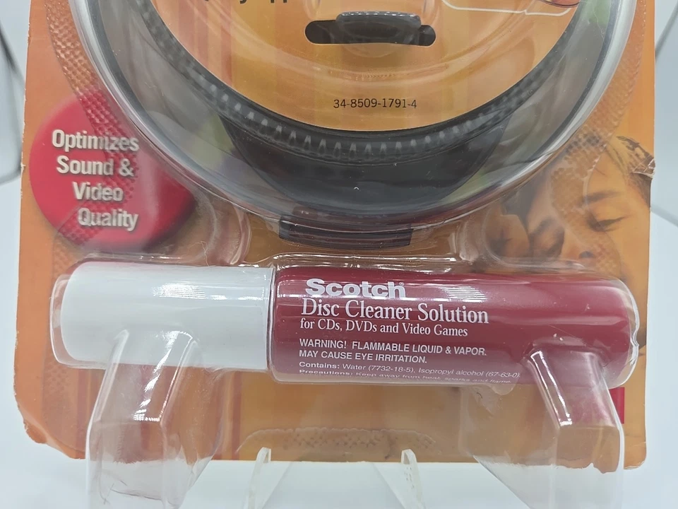 Limpiador de discos escocés 3M CD y DVD y solución de limpieza NUEVO en caja🔥 Foto 2 de 4