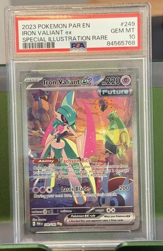 2023 Pokemon Paradox Rift - IRON VALIANT ex SIR #249 PSA 10