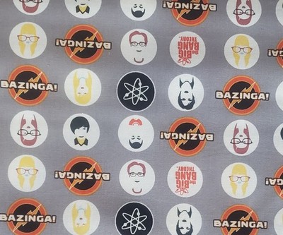 20''x42'' THE BIG BANG THEORY fabric Camelot Fabrics 100% cotton licensed print