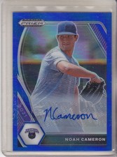 Noah Cameron AUTO 59/99 2021 Panini Prizm Draft Blue Chrome #PDP211 Royals