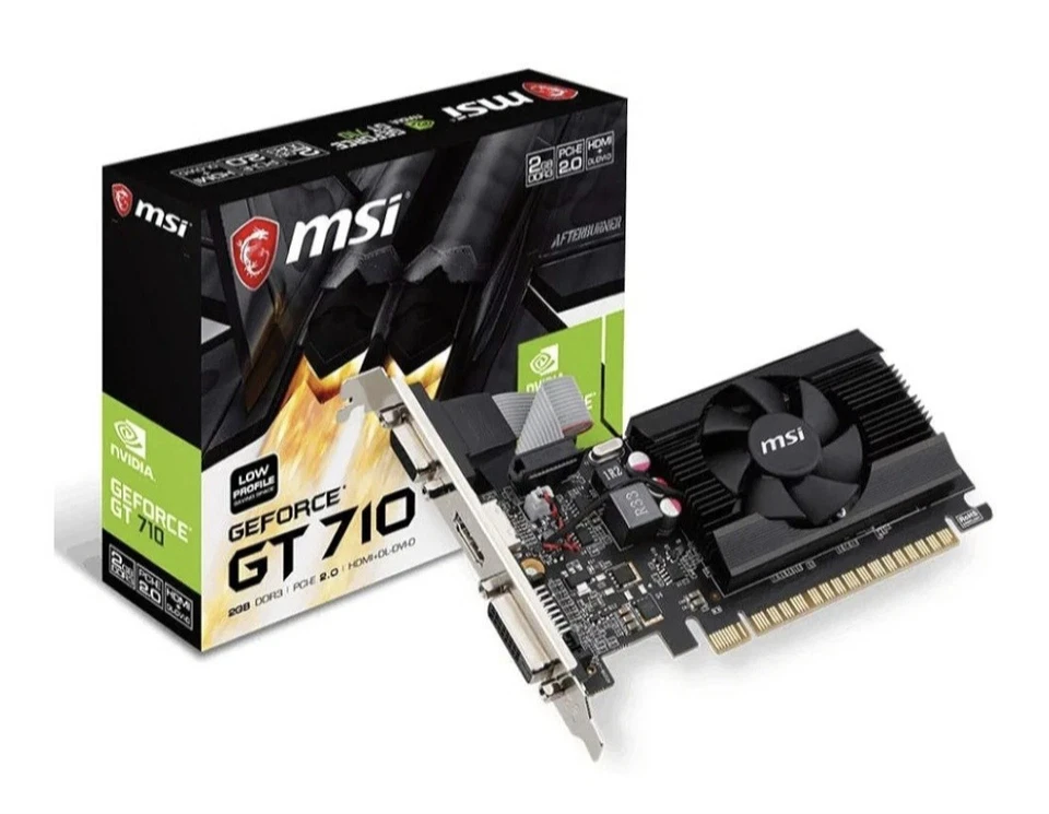 MSI Nvidia GeForce GT 710 2GB DRR3 64-Bit HDCP Support DirectX 12 OpenGL Sealed - Image 2 of 4