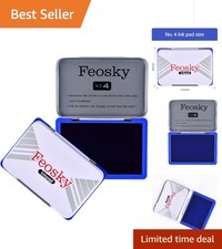 Small Blue Ink Pad 3.25" x 2.5" - Effortless Stamping with Quality Foam Cushion