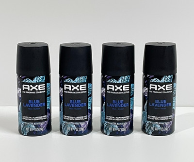 Axe Blue Lavender 72-Hour Premium Deodorant Body Spray 1 oz (x4)