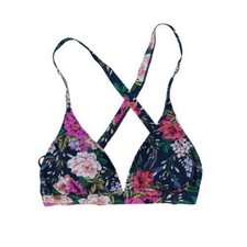 Jessica Simpson Womens Bikini Top Halter Bathing Suit Swim Swimsuit Floral New