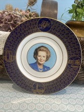 1989 Margaret Thatcher 10 Years as PM Royal Worcester Portrait Plate Ltd Ed BB