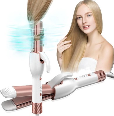 Haarglätter und Lockenwickler 2 in 1, Keramik Haarglätter